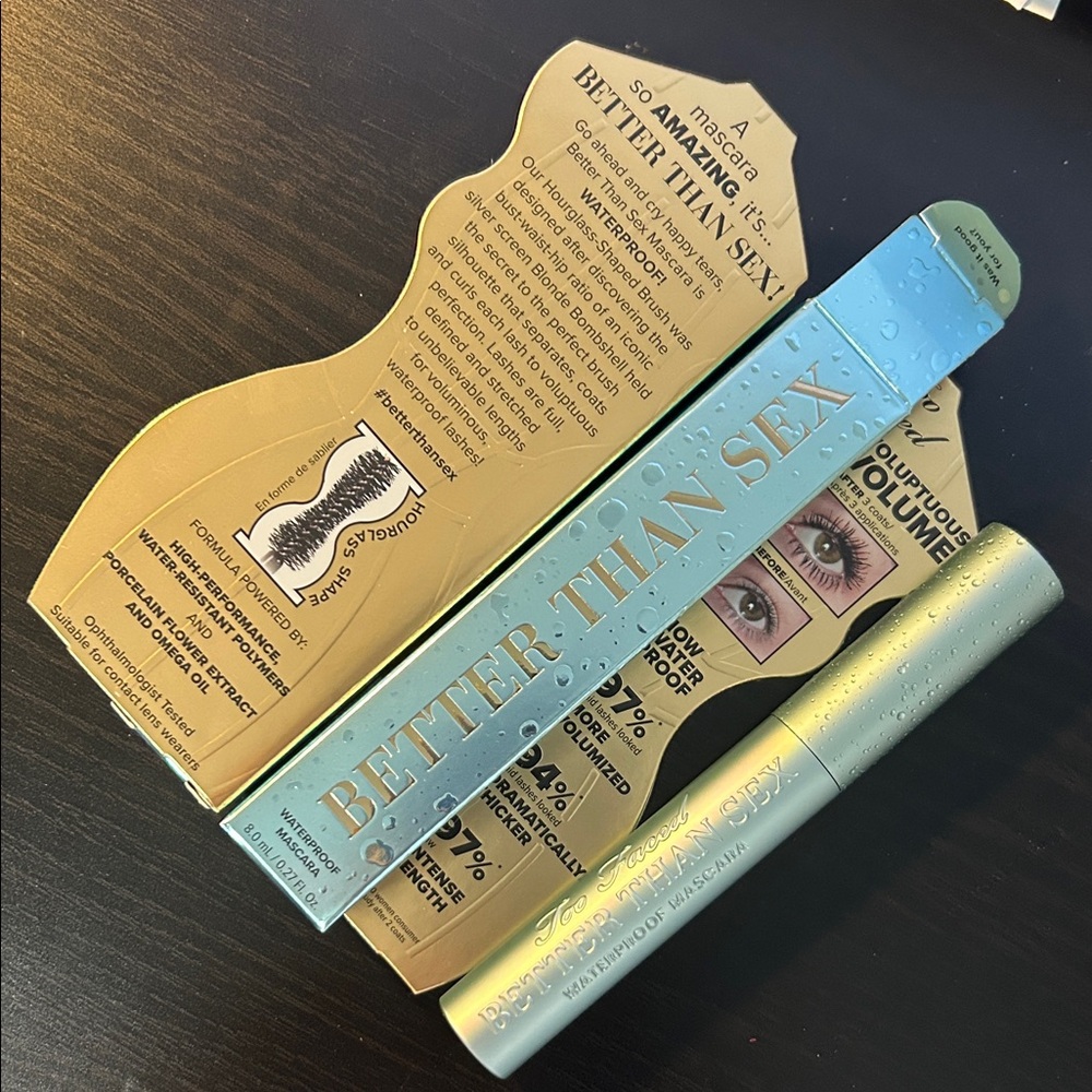 Too Faced Better Than Sex Mascara in Teal and Gold